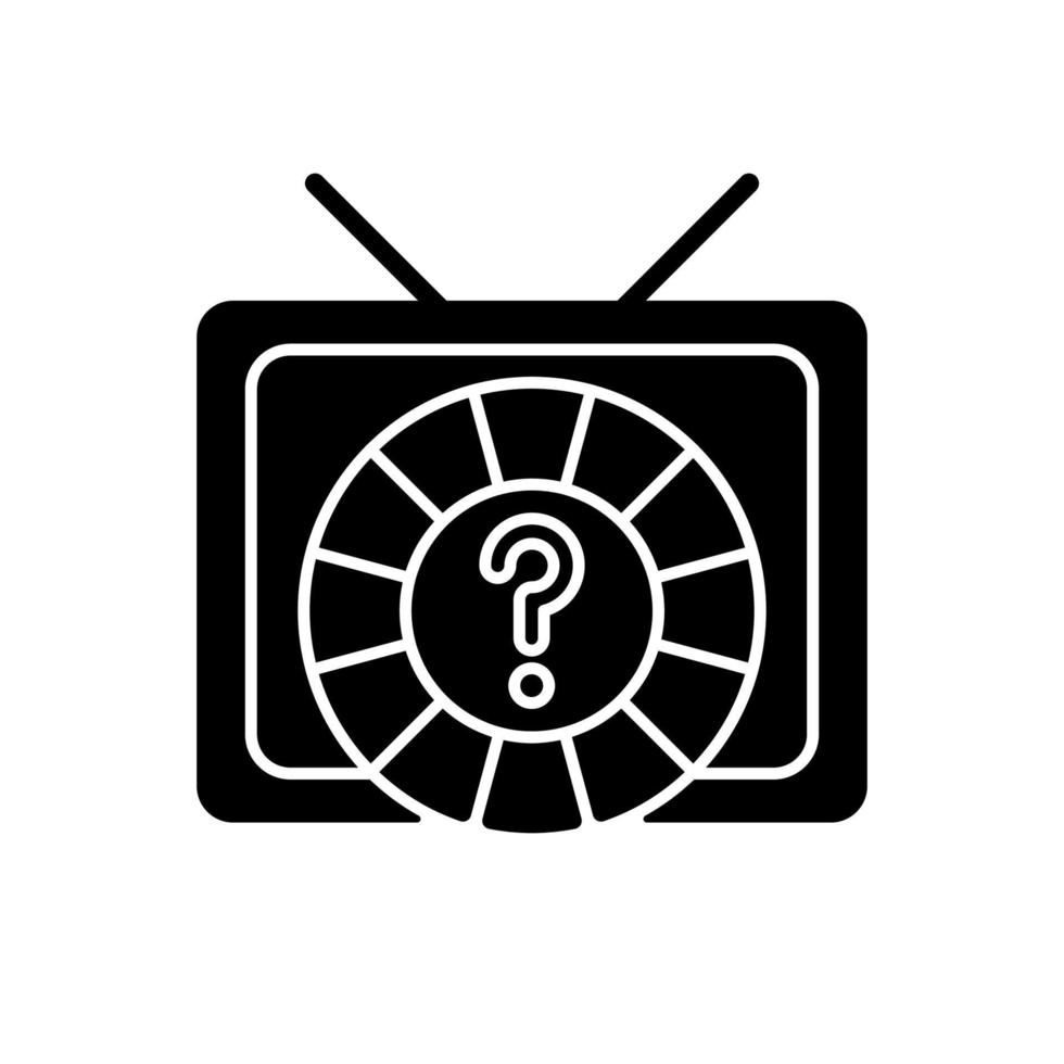 Game show black glyph icon vector