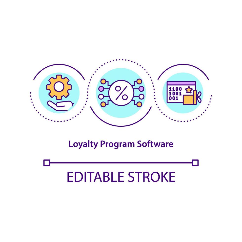 Loyalty program software concept icon vector