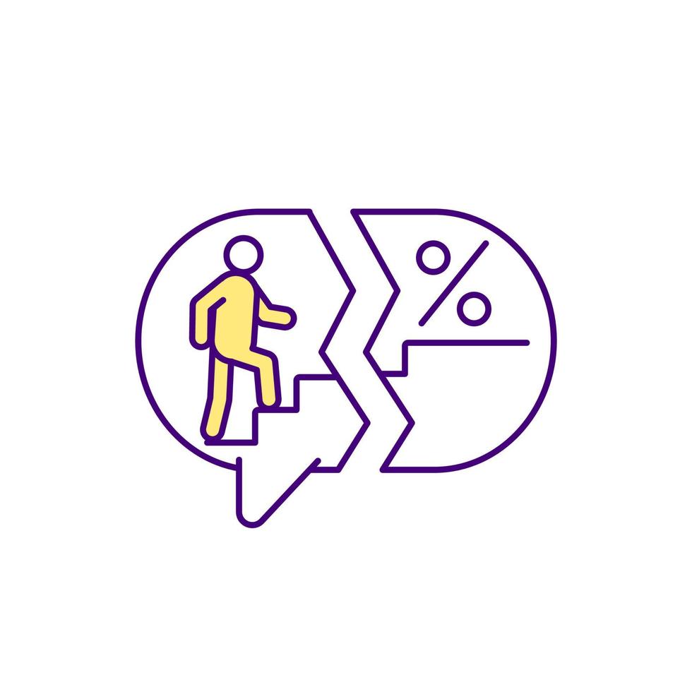 Poor customers service puts clients off RGB color icon vector