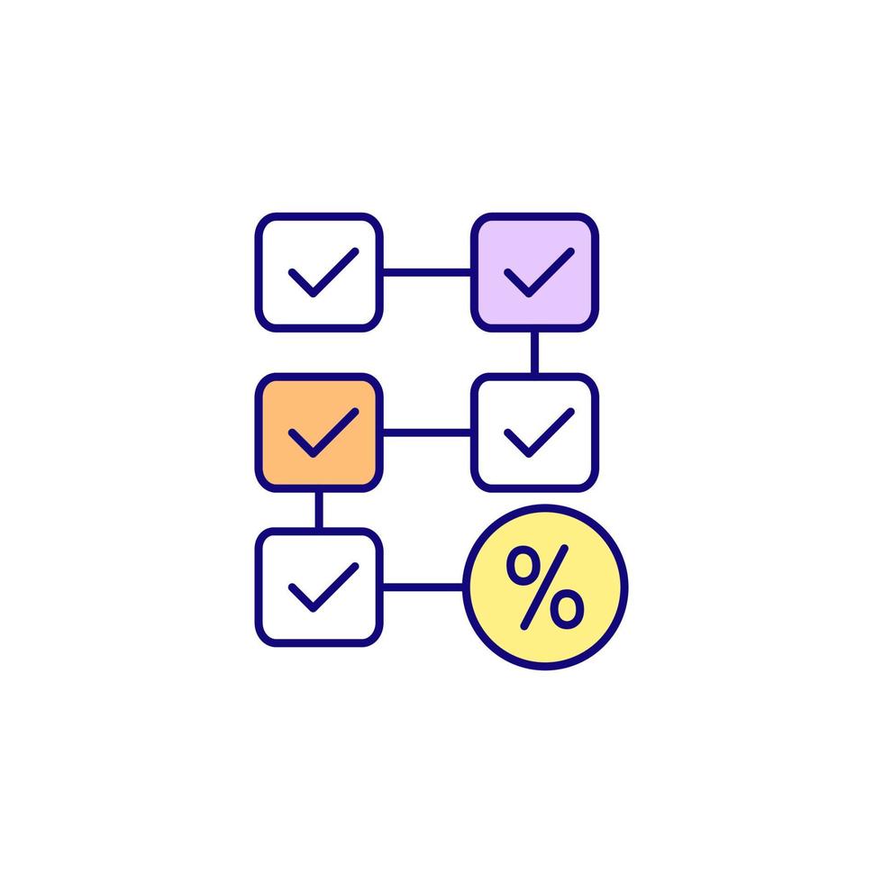 Check marks RGB color icon vector