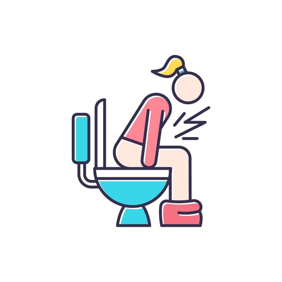 Diarrhea color icon vector