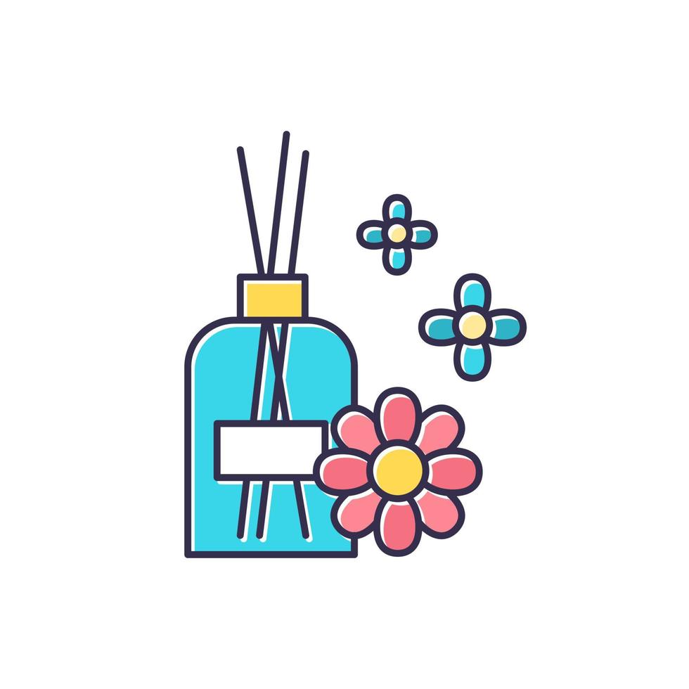 icono de color de aromaterapia vector