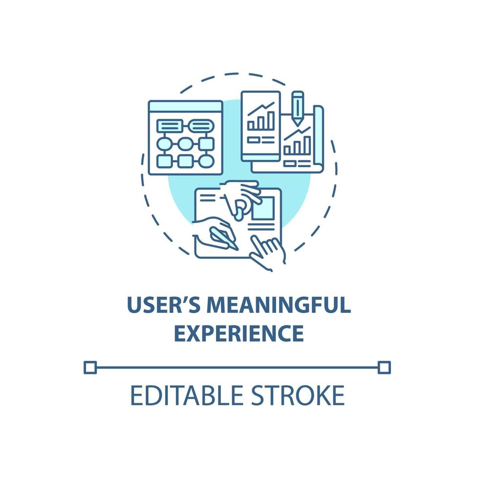 User meaningful experience concept icon vector