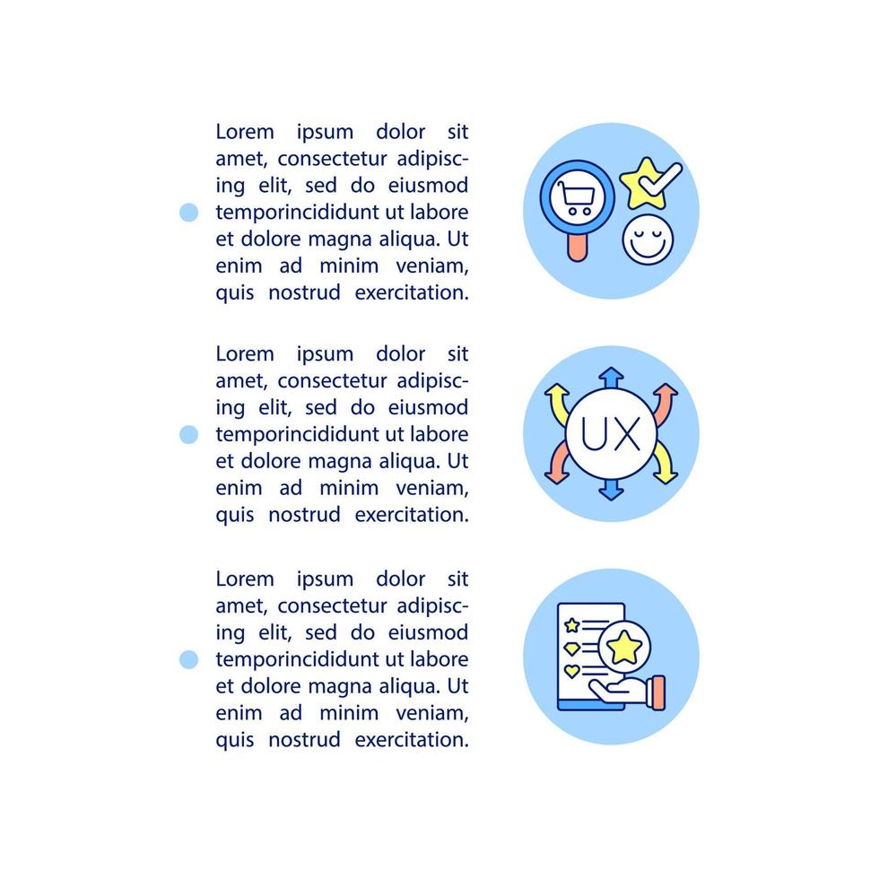 UX relevance concept line icons with text vector