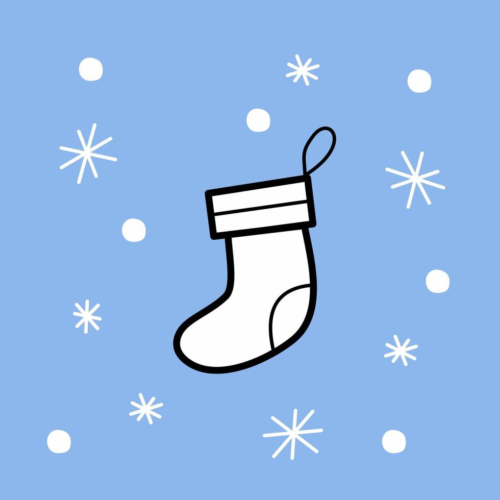 sock christmas toys. a gift for the new year. winter holidays - color illustration vector