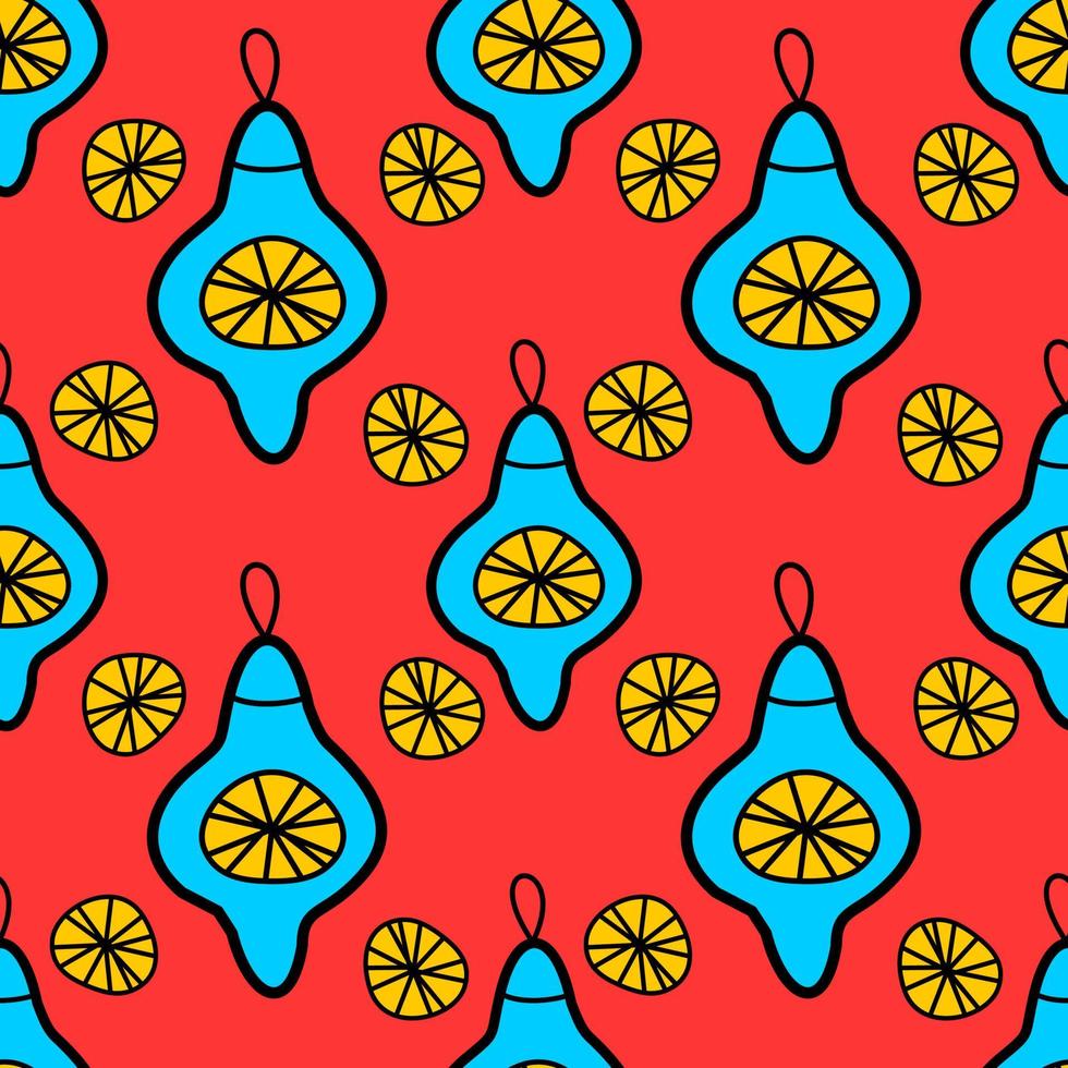 decoración del árbol de navidad de juguete - ilustración perfecta en color vector