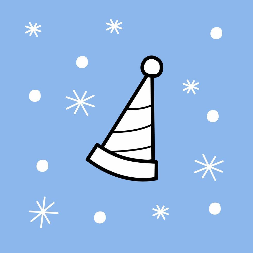 festive cap - Christmas card. New Year vector