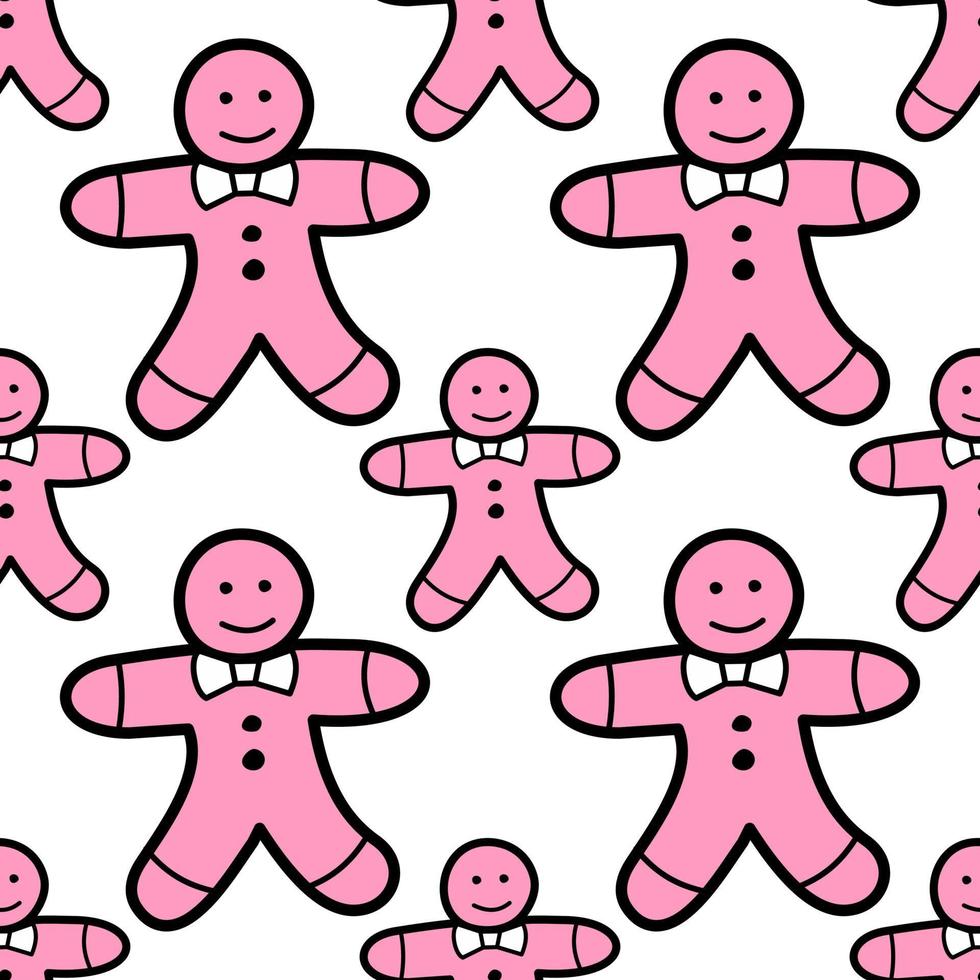 Christmas cookies - seamless colored background in flat style. new year and winter holiday vector