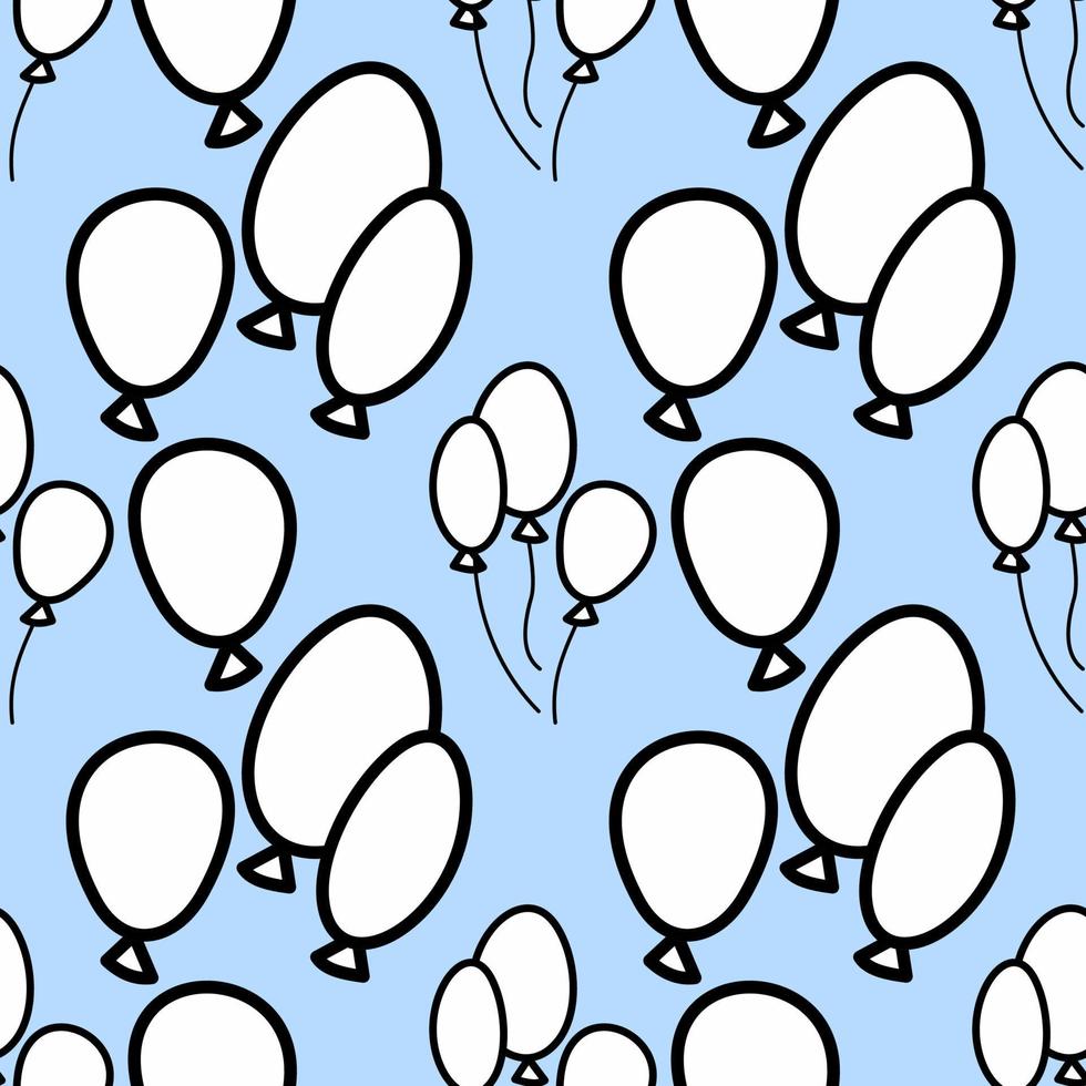 air balloons - seamless colored background in flat style. balloons for the holiday vector