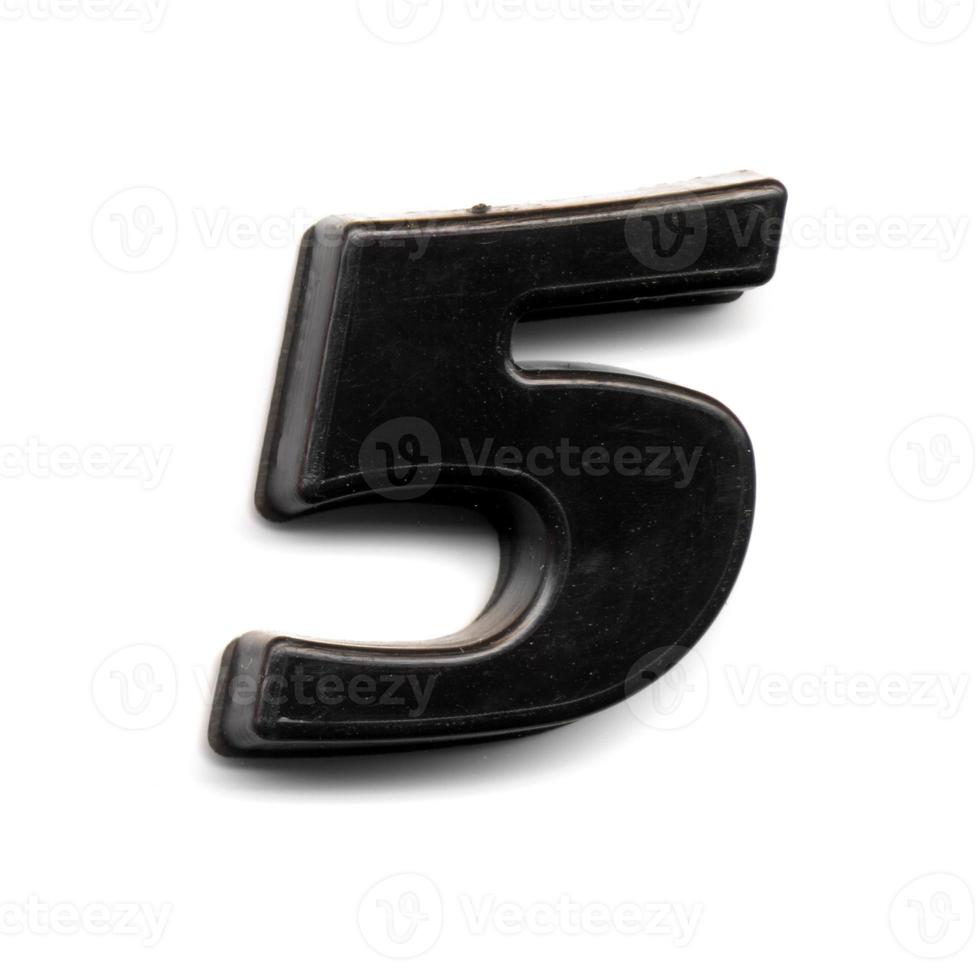 Plastic magnetic number 5 photo