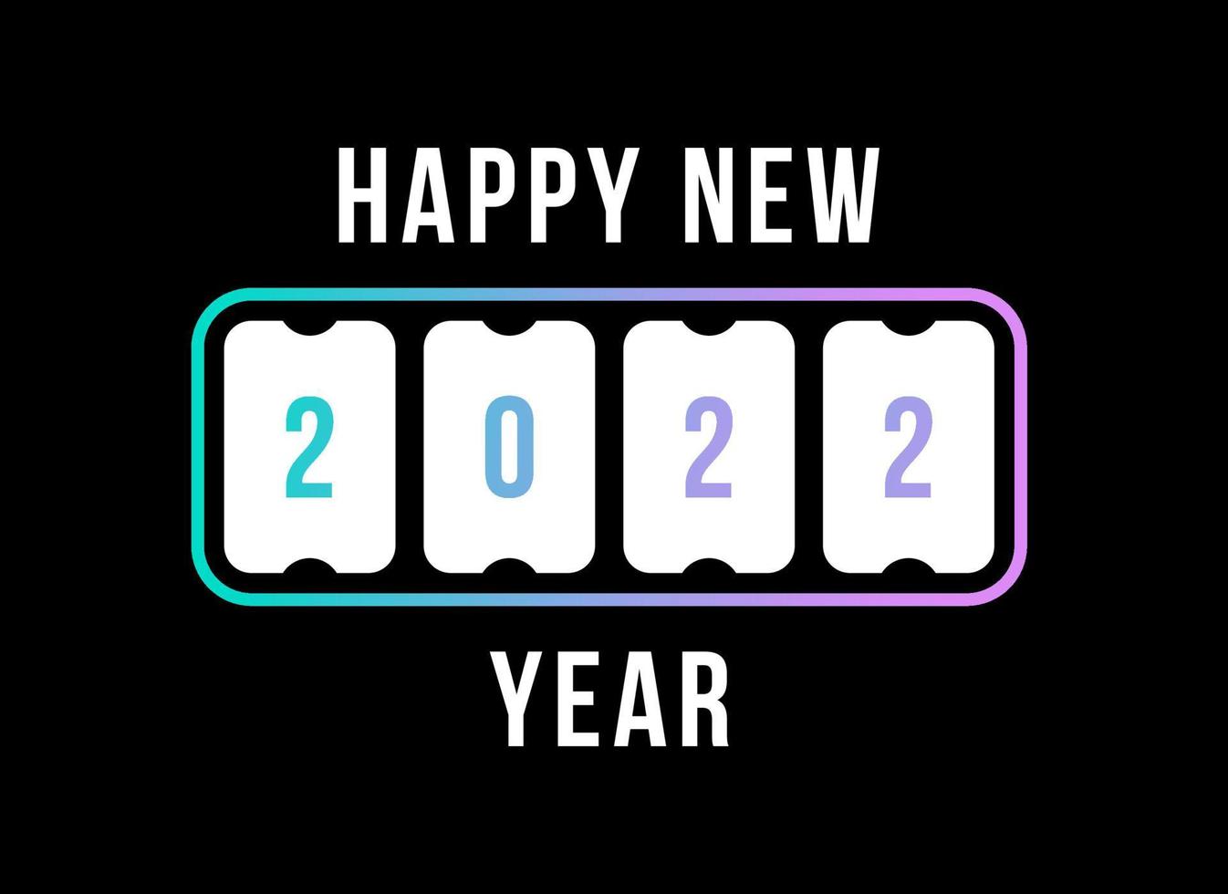 happy new year with 2022 scoreboard countdown. concept of flipboard numerical, celebrate 2022 calendar template. flat style trend modern design vector illustration.