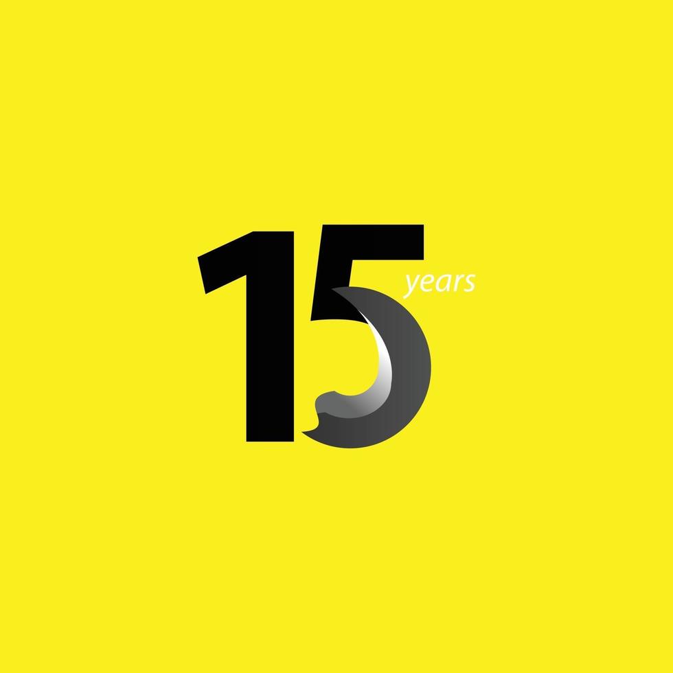 15 Years Anniversary Celebration Vector Template Design Illustration