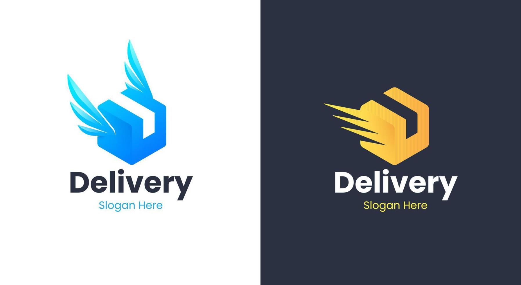 delivery package box logo vector