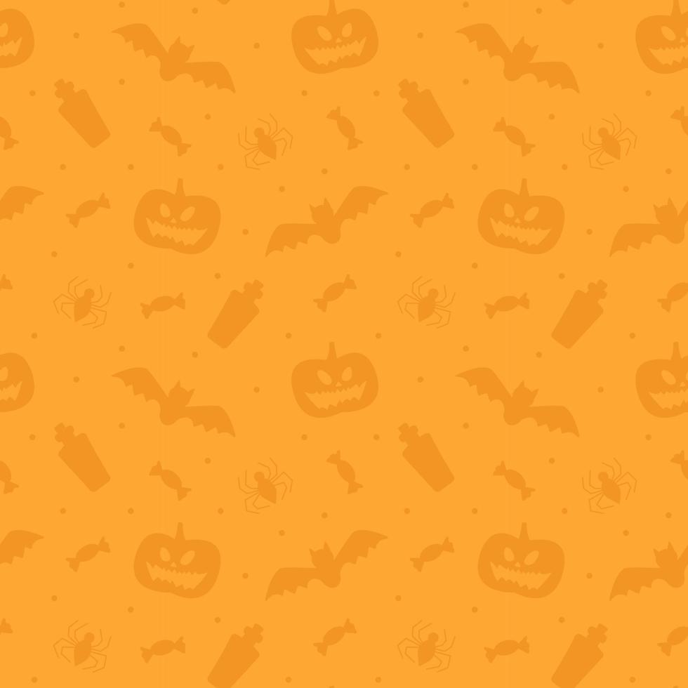 Halloween seamless pattern or background in flat style vector