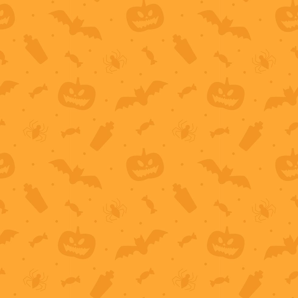 patrón sin costuras de halloween o fondo en estilo plano vector