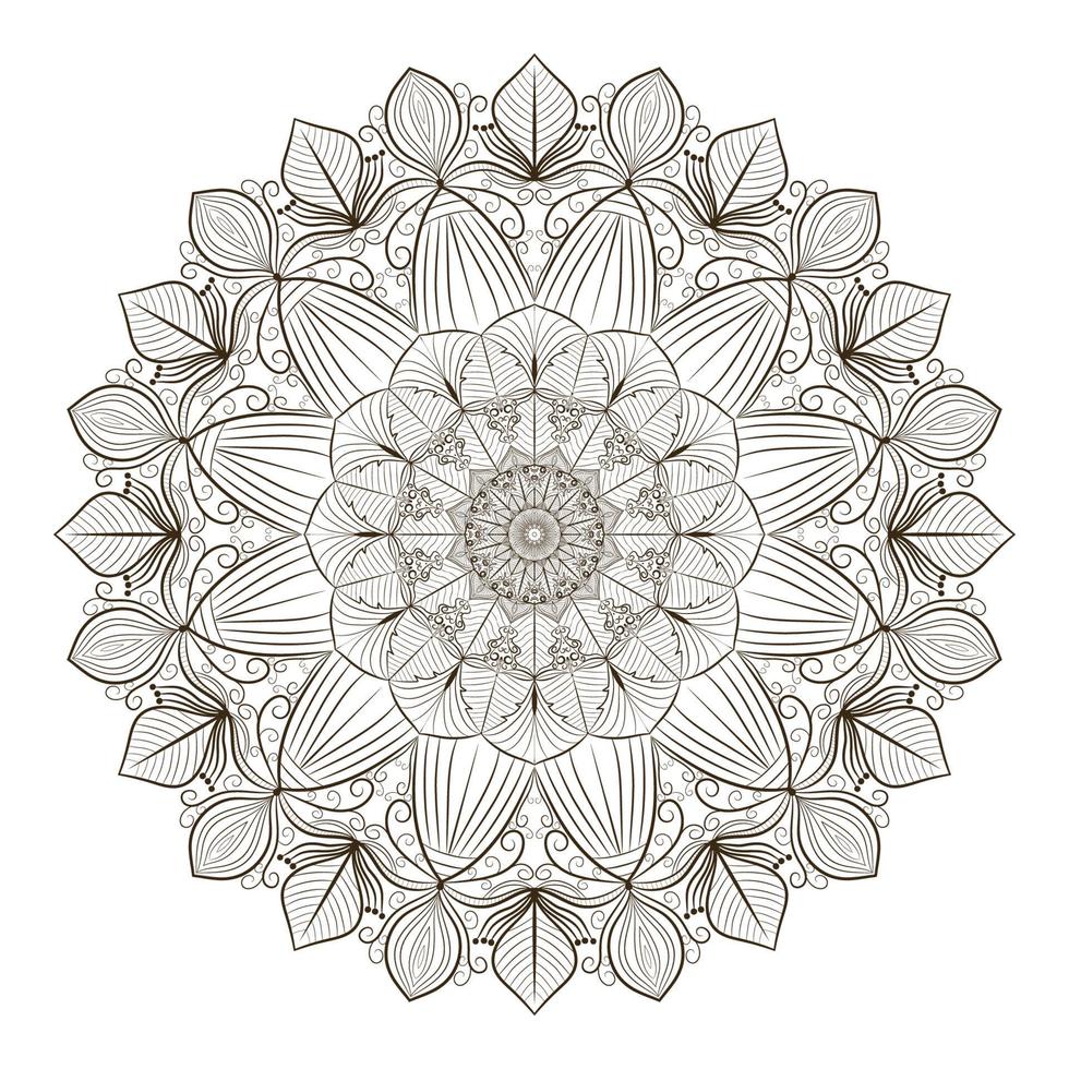 hand drawn creative mandala plant concept vector