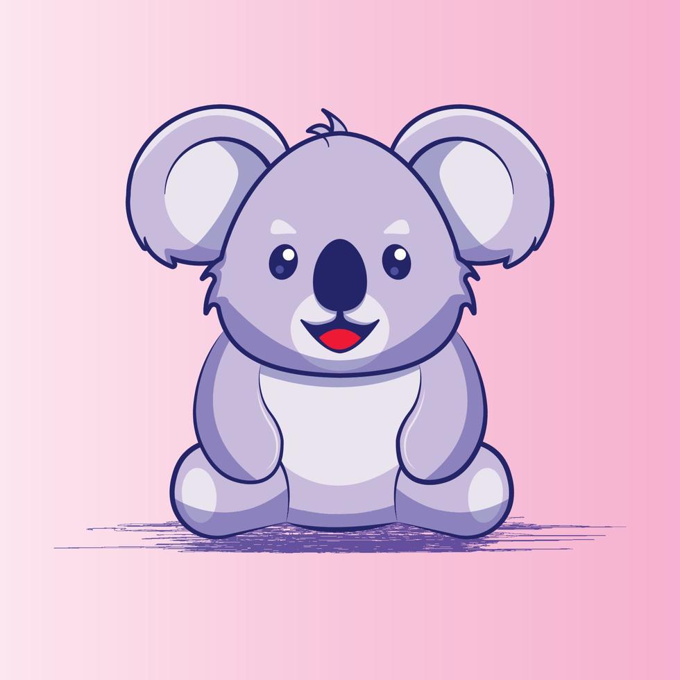 dibujos animados lindo bebé koala vector