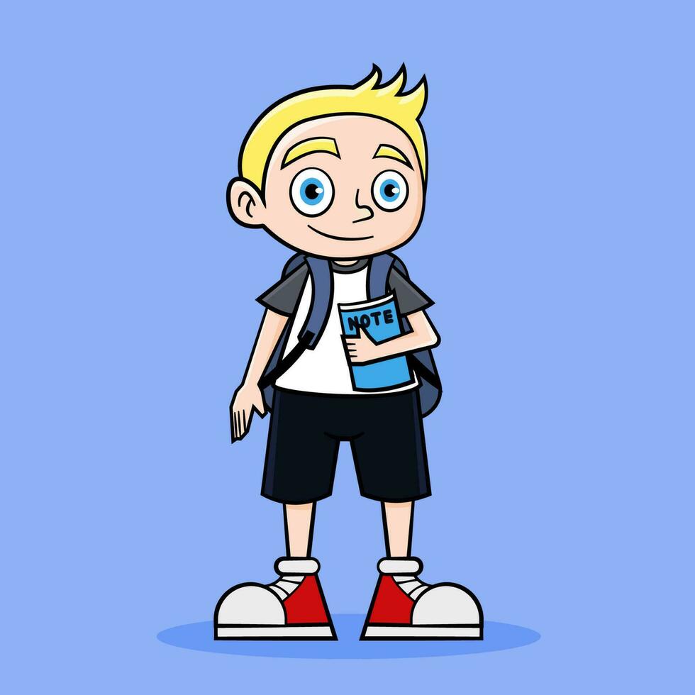 Student cartoon character vector