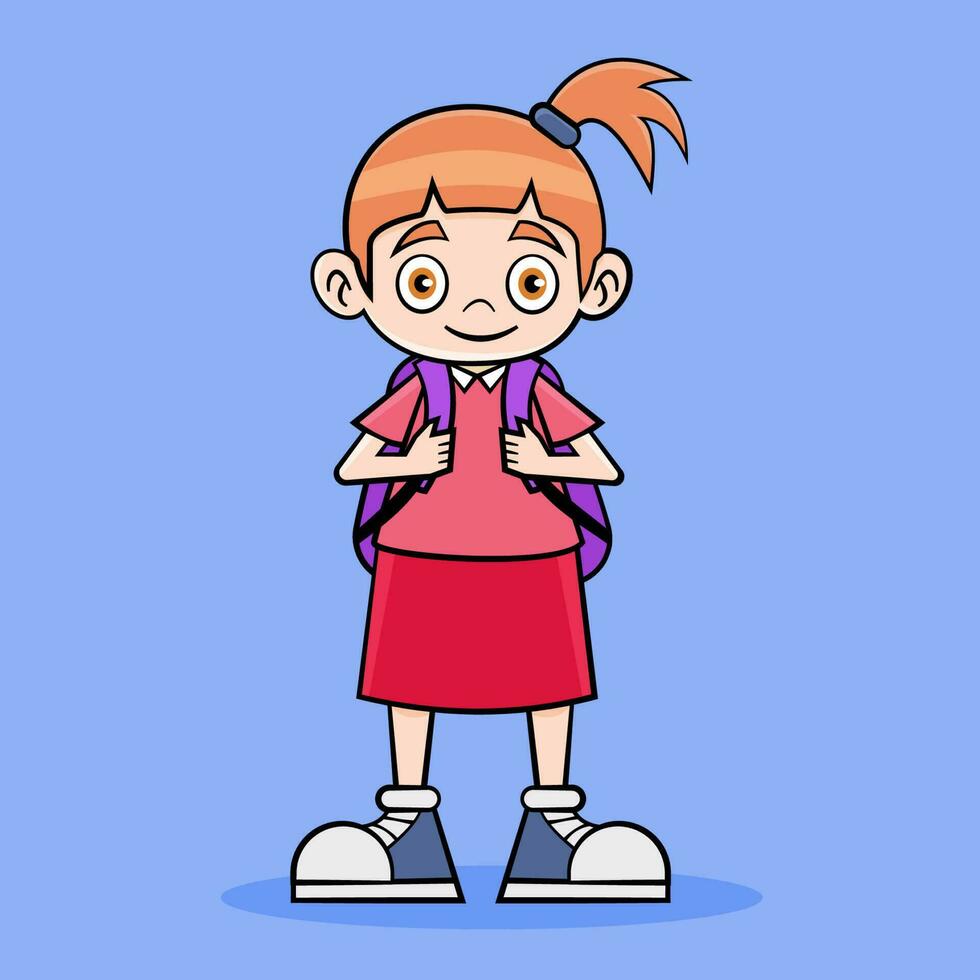 Student cartoon character vector