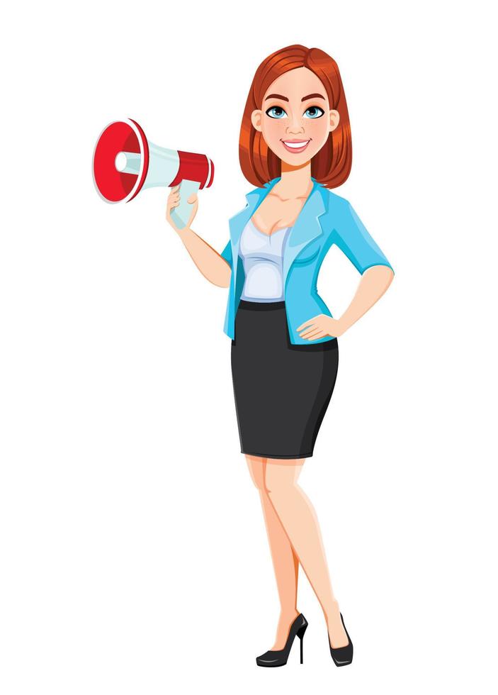 Concept of modern business woman vector