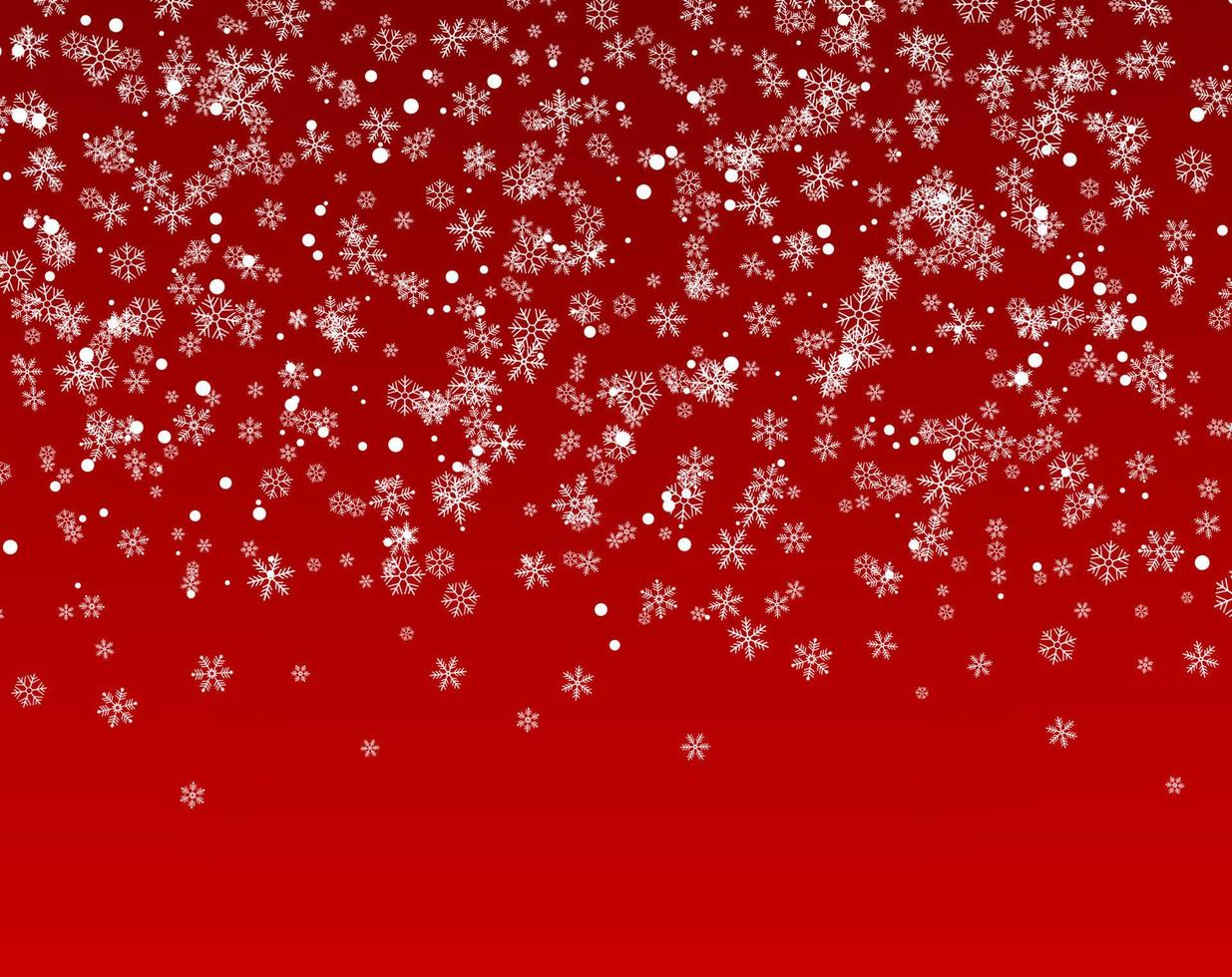 A lot of snowflakes falling from the sky vector