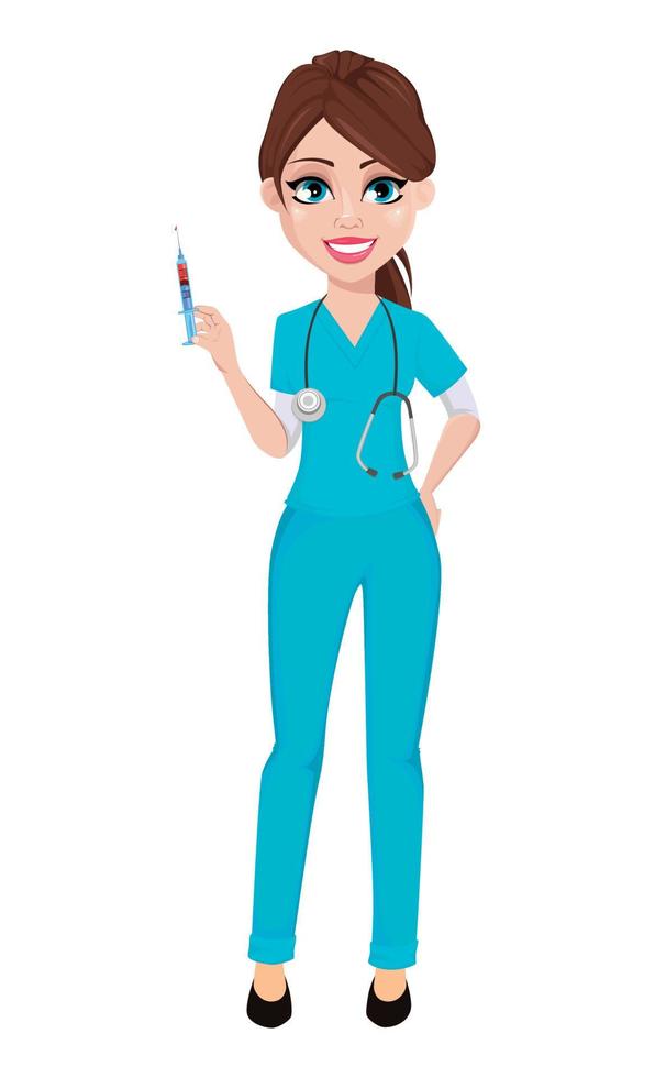 Medical doctor woman. Medicine, healthcare concept. vector
