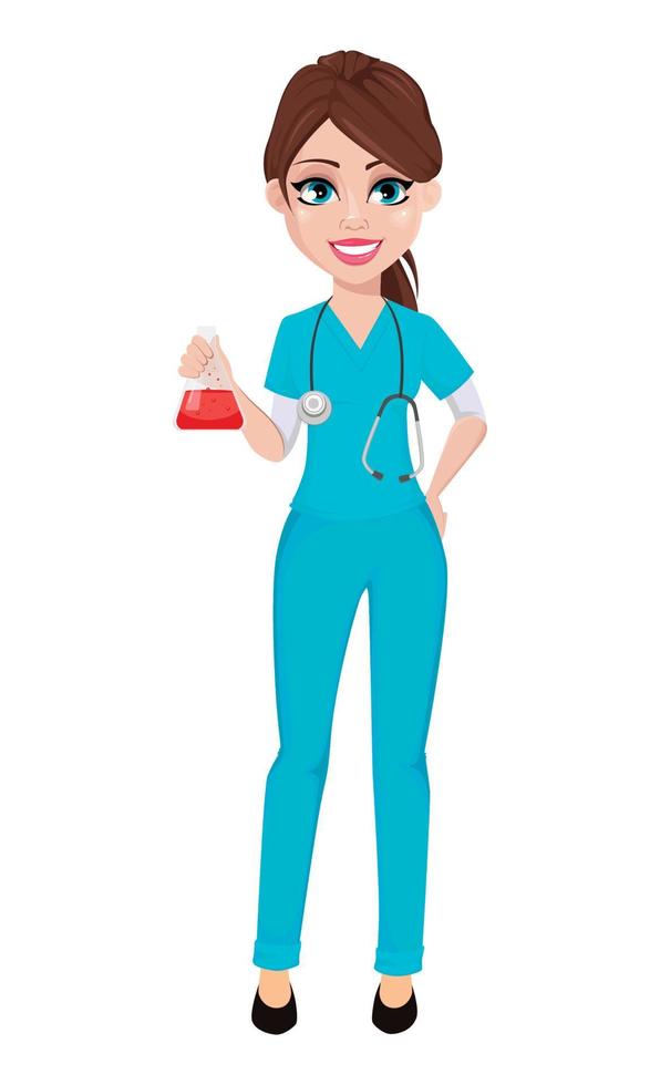 Medical doctor woman. Medicine, healthcare concept. vector