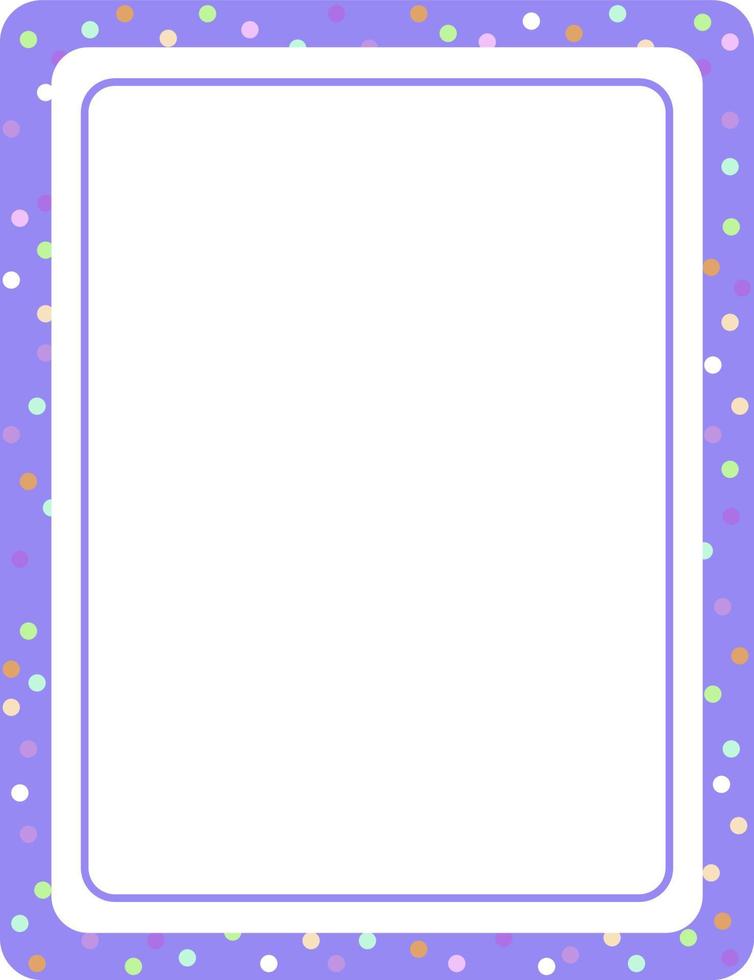 Empty purple vertical frame banner template vector