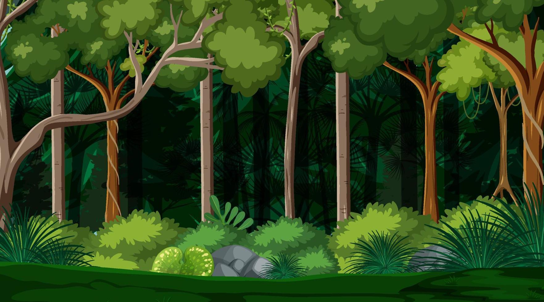 Nature forest landscape background vector