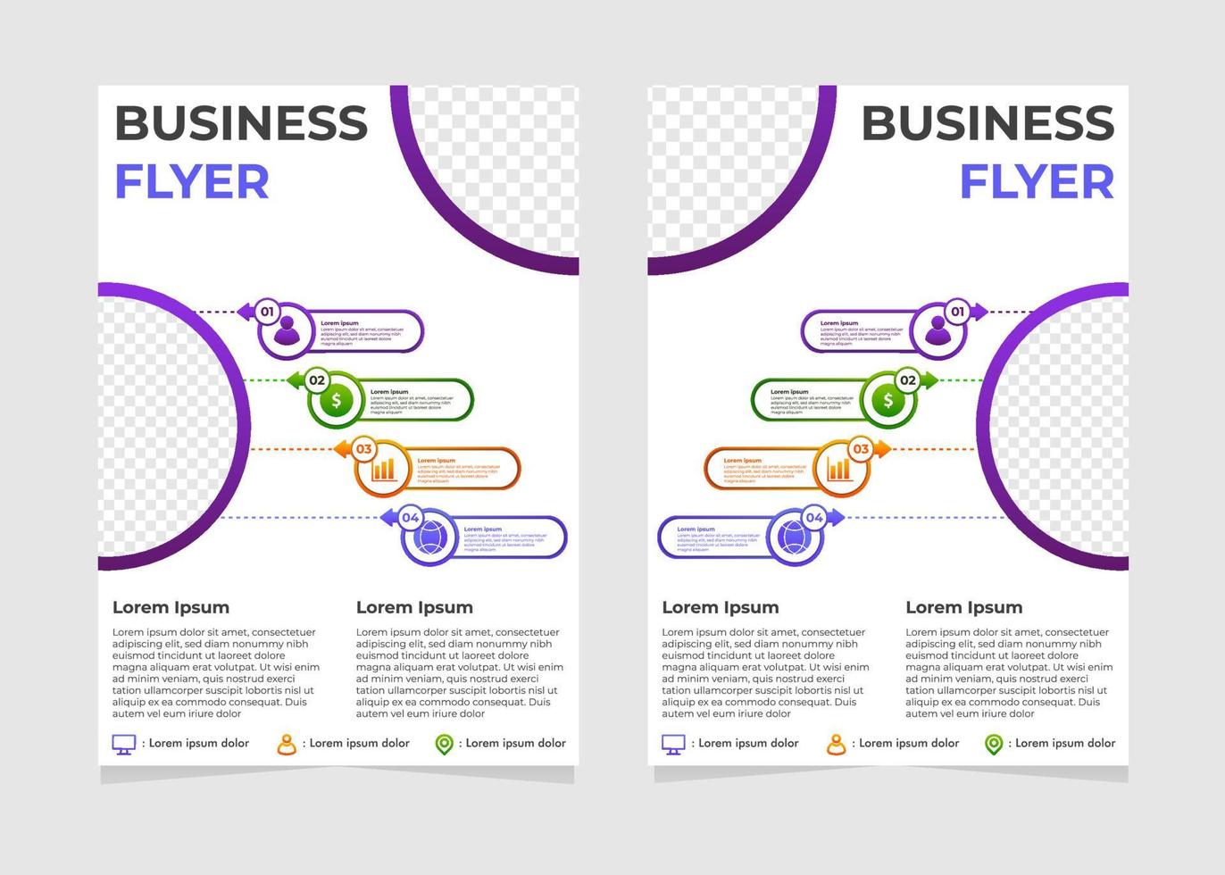 simple modern business flyer template vector