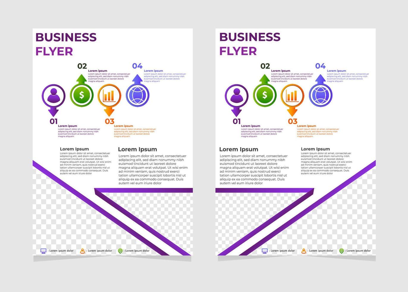 simple modern business flyer template vector