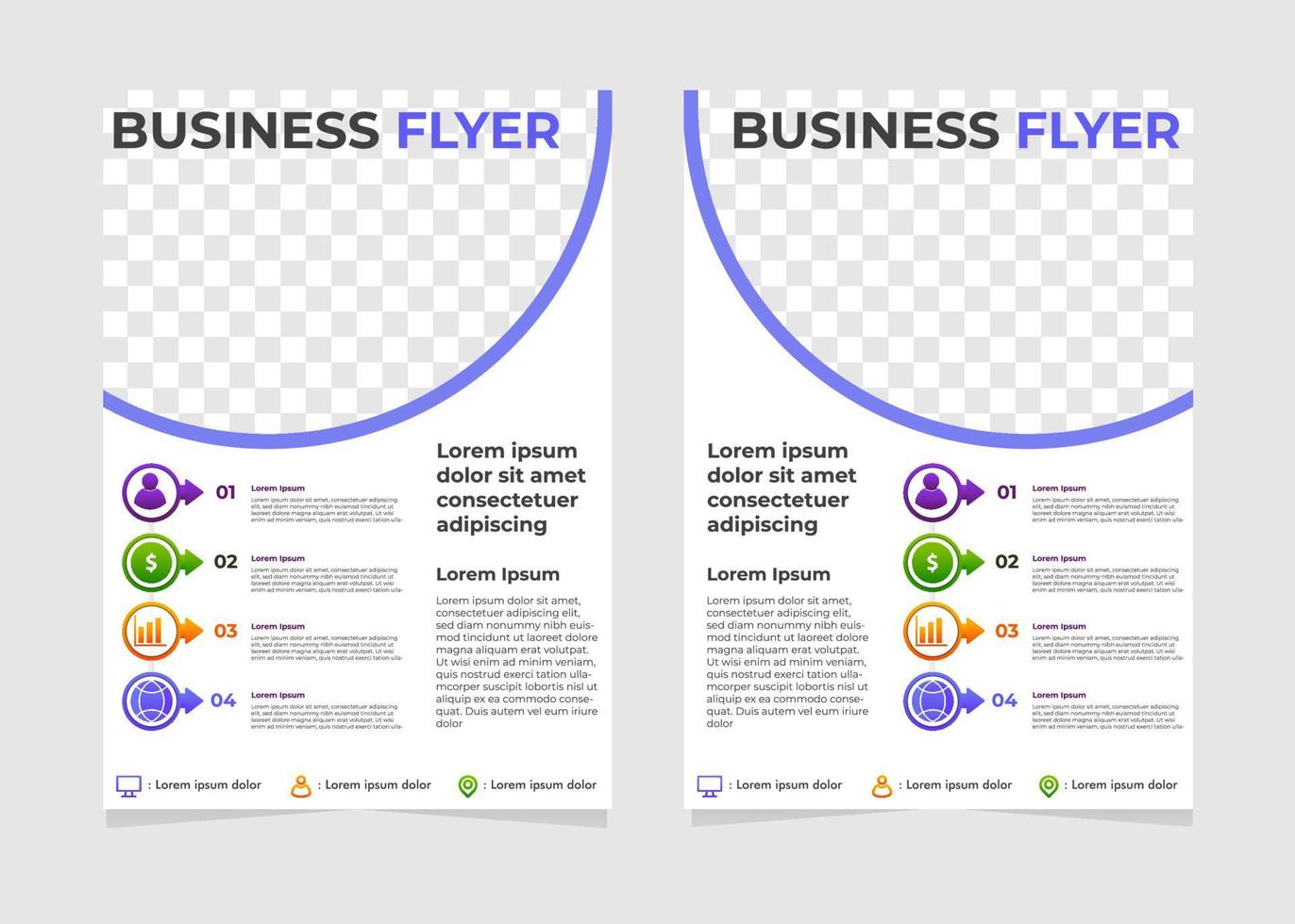 simple modern business flyer template vector