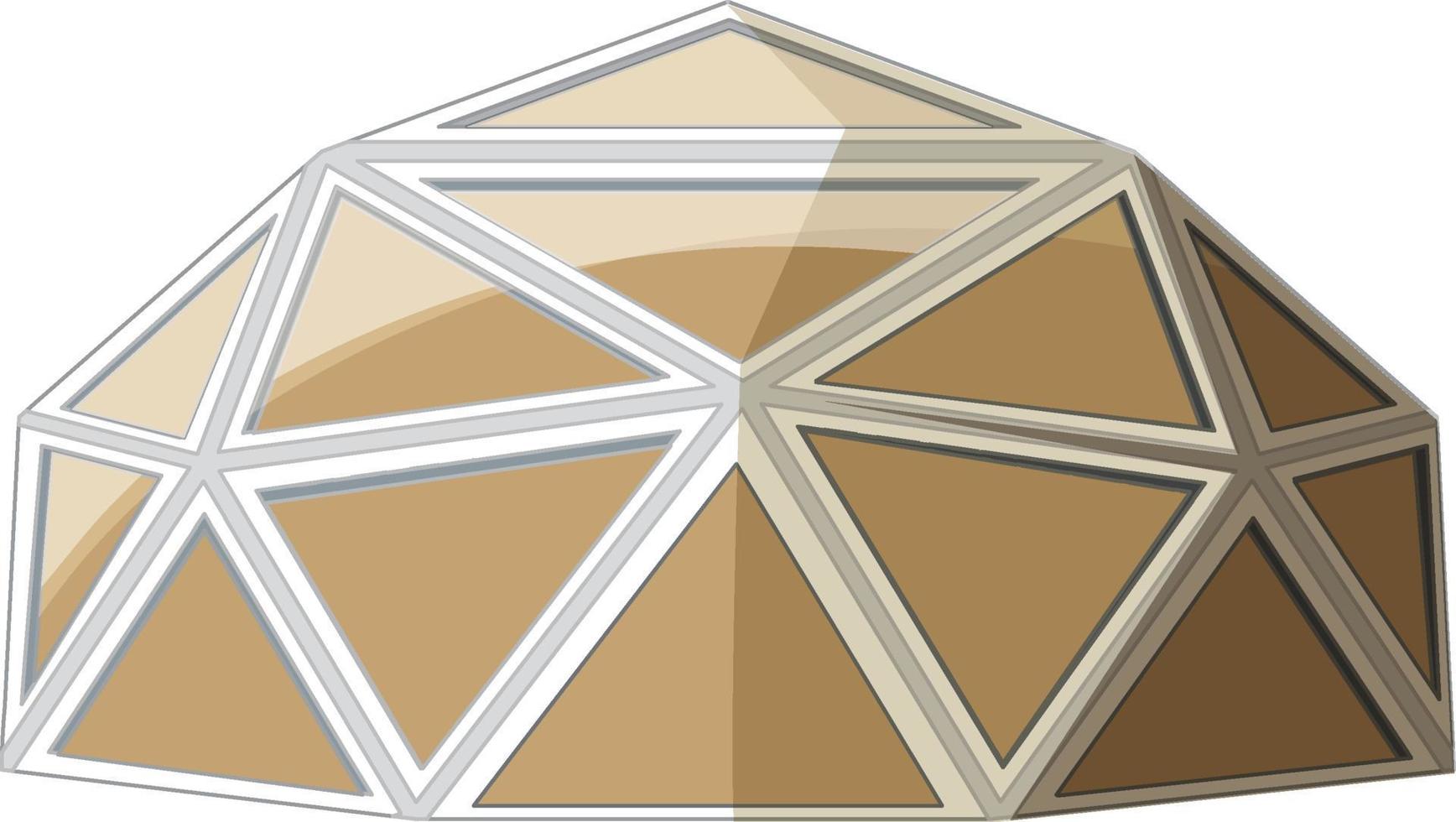 Space dome station on white background vector
