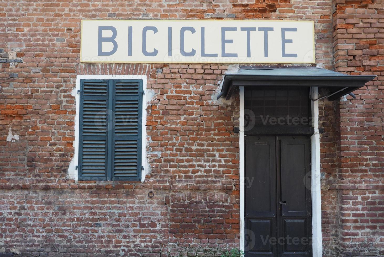 Biciclette Bicycles sign photo