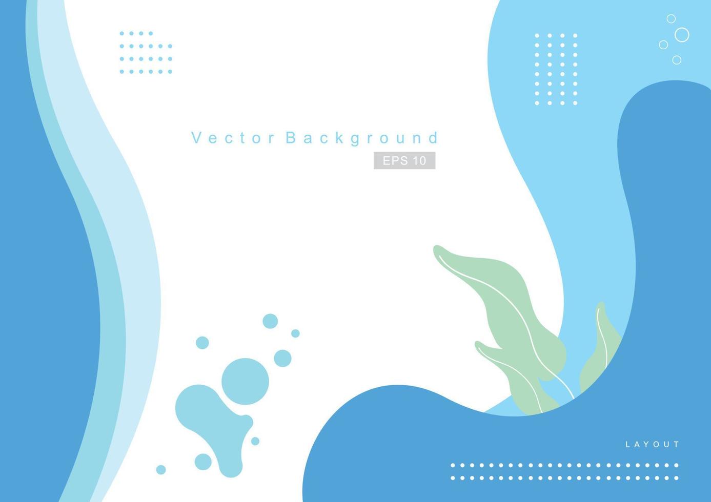 Background Creative fluid and leaf style. classic blue color trends, dynamic shapes with light white background vector