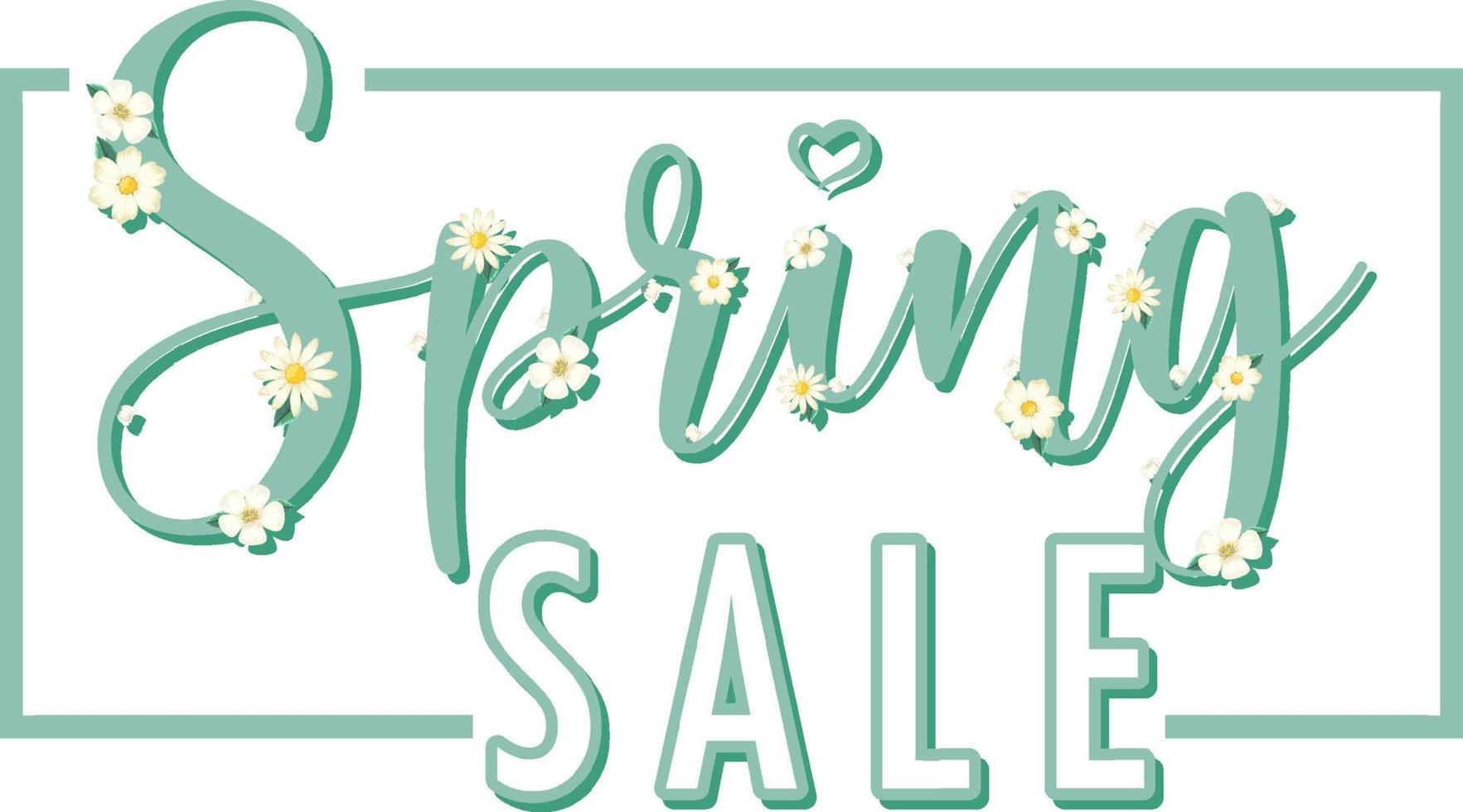 Spring sale banner template vector