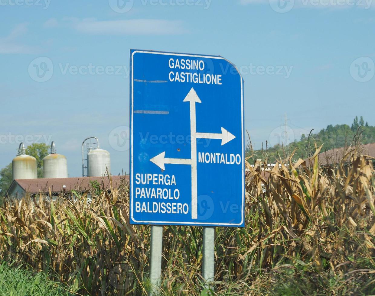 Direction signs in Piedmont, Italy photo