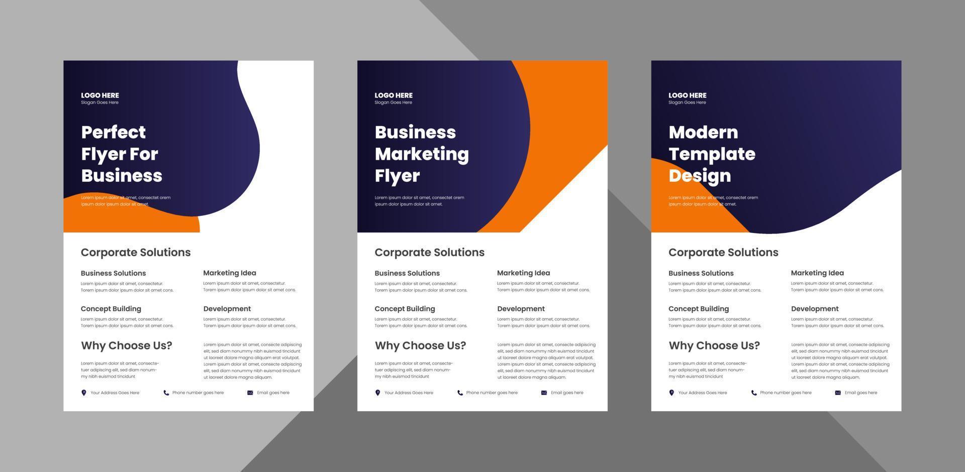 flyer design templates. business corporate flyer design ideas. poster leaflet brochure design ideas. bundle, a4 template, brochure design, cover, flyer, poster, print-ready vector