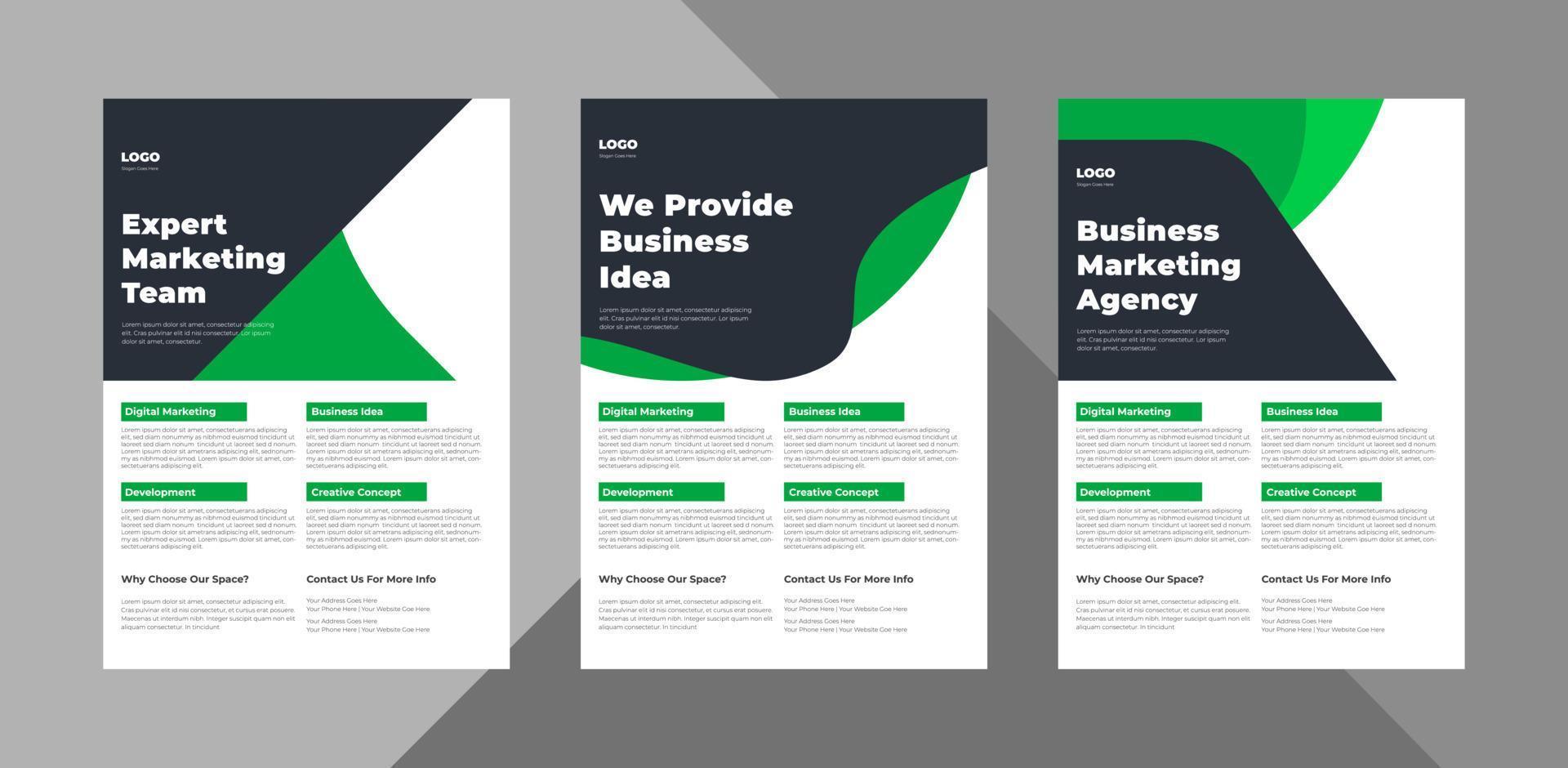 flyer design templates. business corporate flyer design ideas. poster leaflet brochure design ideas. bundle, a4 template, brochure design, cover, flyer, poster, print-ready vector