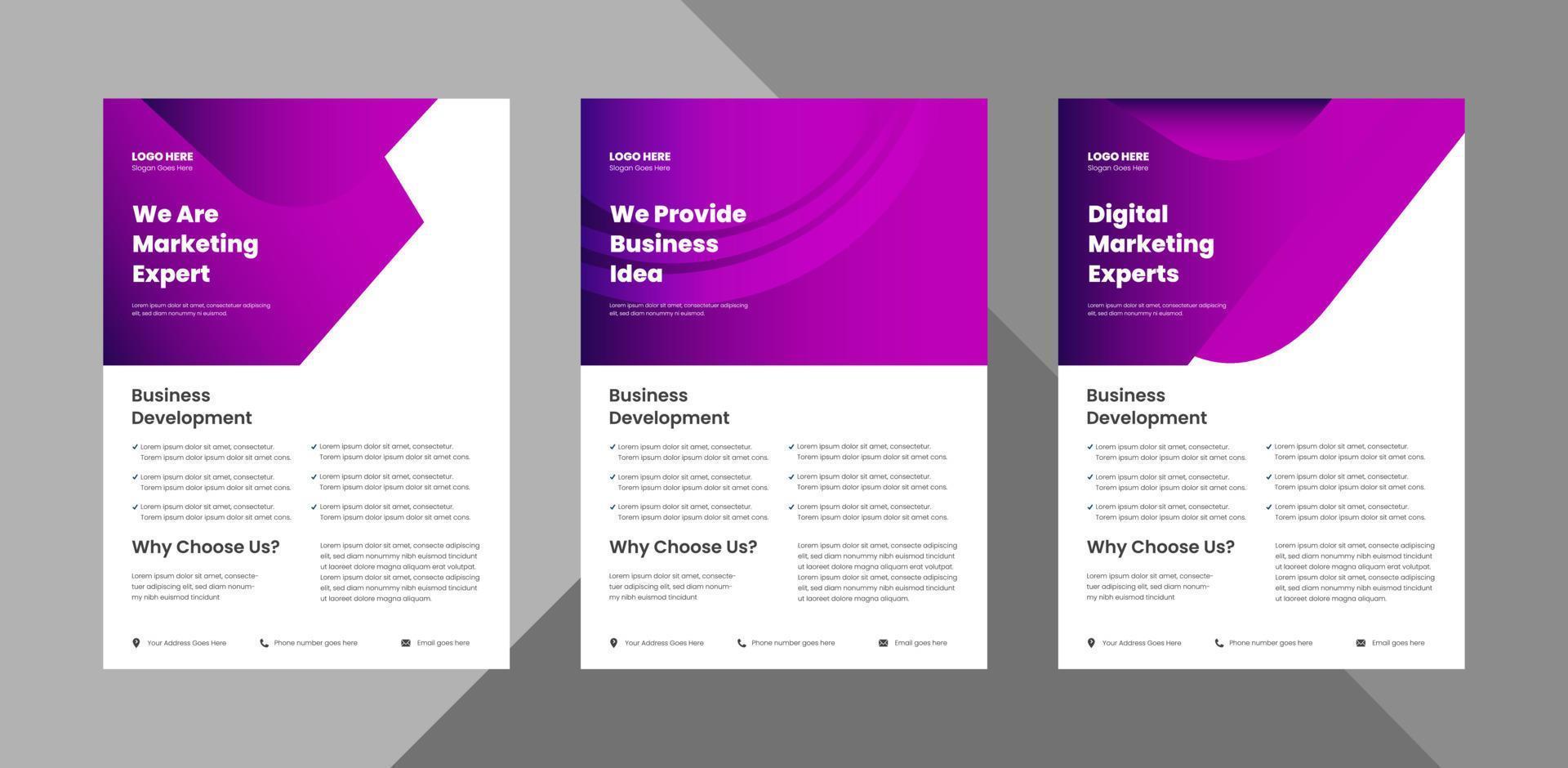 flyer design templates. business corporate flyer design ideas. poster leaflet brochure design ideas. bundle, a4 template, brochure design, cover, flyer, poster, print-ready vector