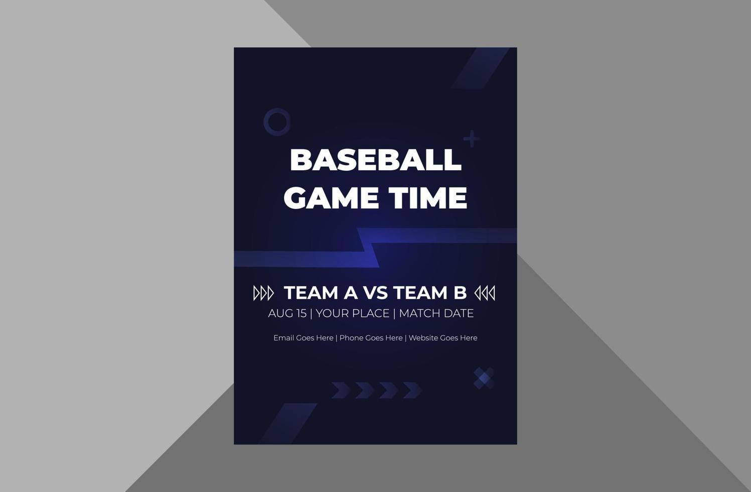 baseball tournament flyer design template. baseball sports event promotion flyer design. a4 template, brochure design, cover, flyer, poster, print-ready vector