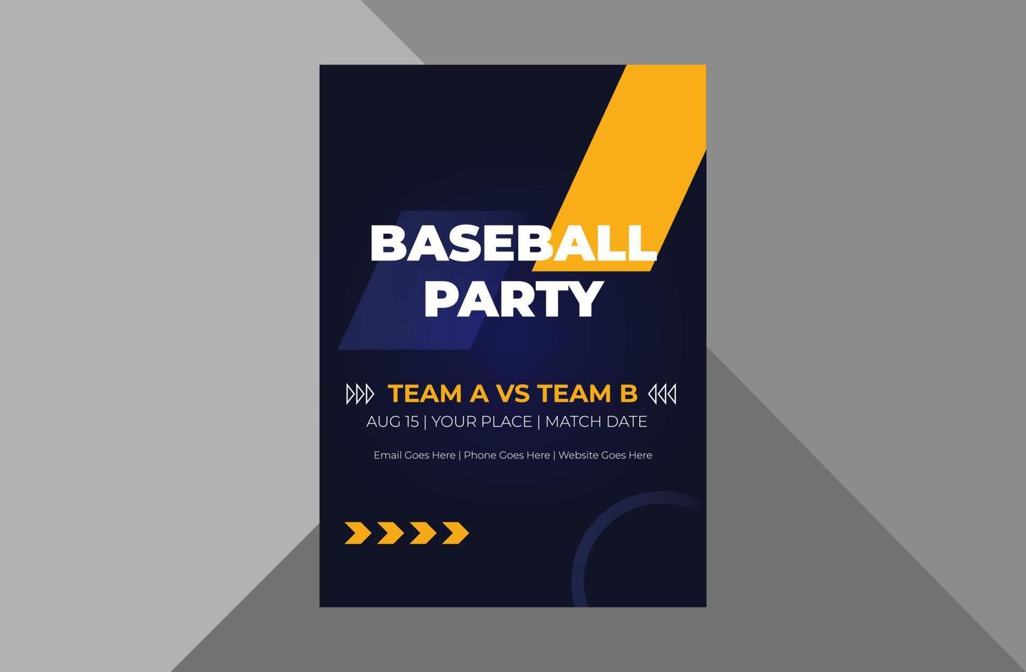 baseball tournament flyer design template. baseball sports event promotion flyer design. a4 template, brochure design, cover, flyer, poster, print-ready vector