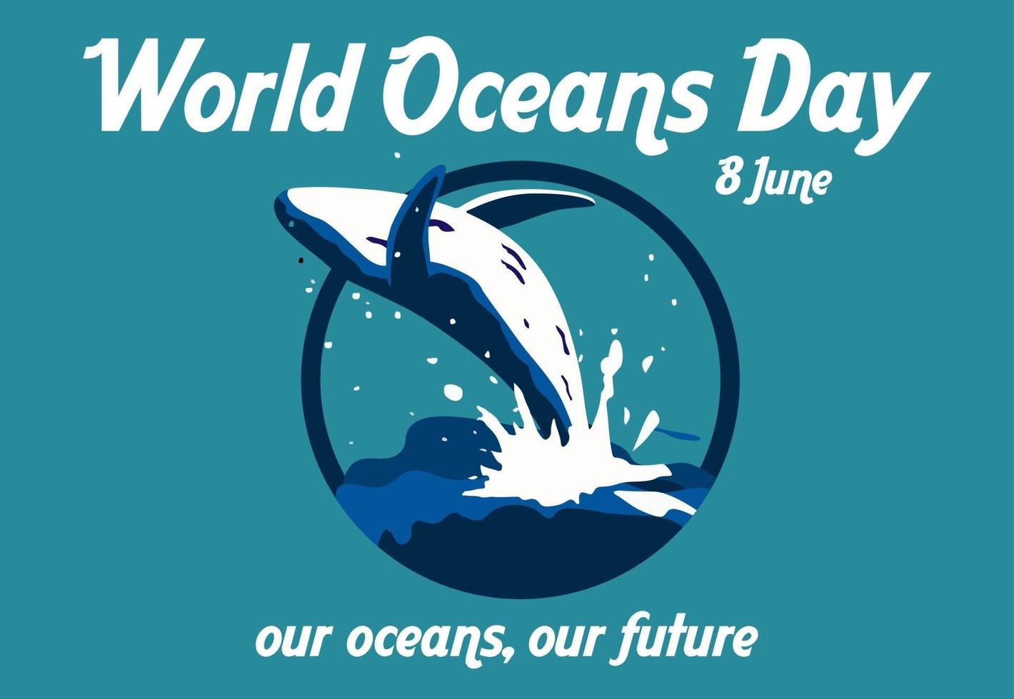 world ocean day vector