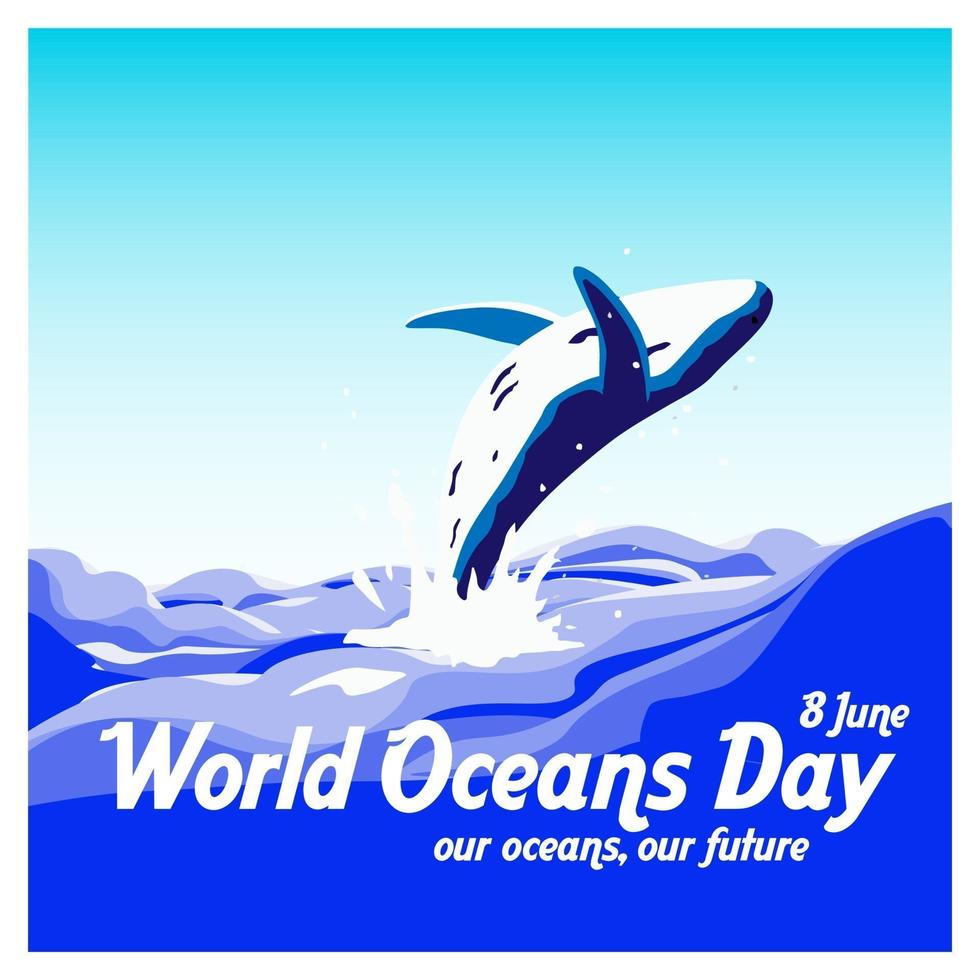 world ocean day vector