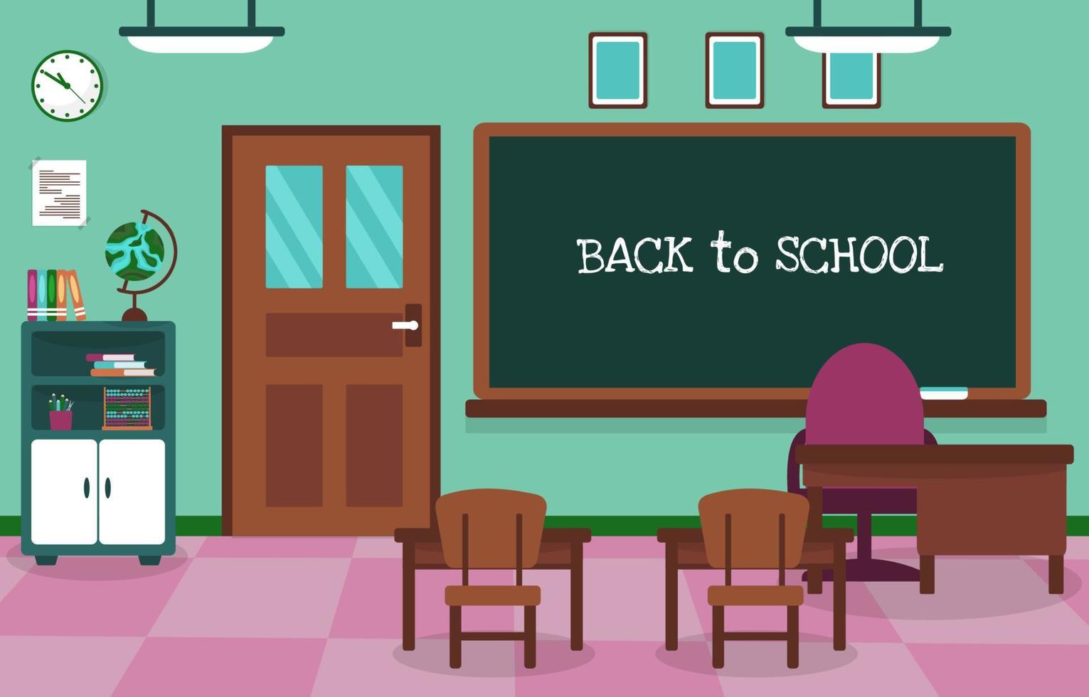 Back to School Class Classroom Blackboard Table Chair Education  Illustration 3532744 Vector Art at Vecteezy