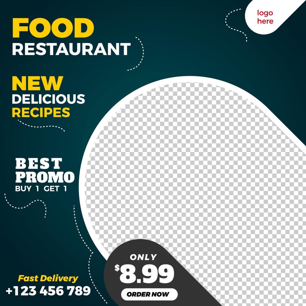 best promotion for food restaurant poster vector