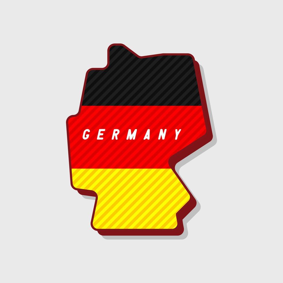 Map of Germany Modern 3d Style. vector