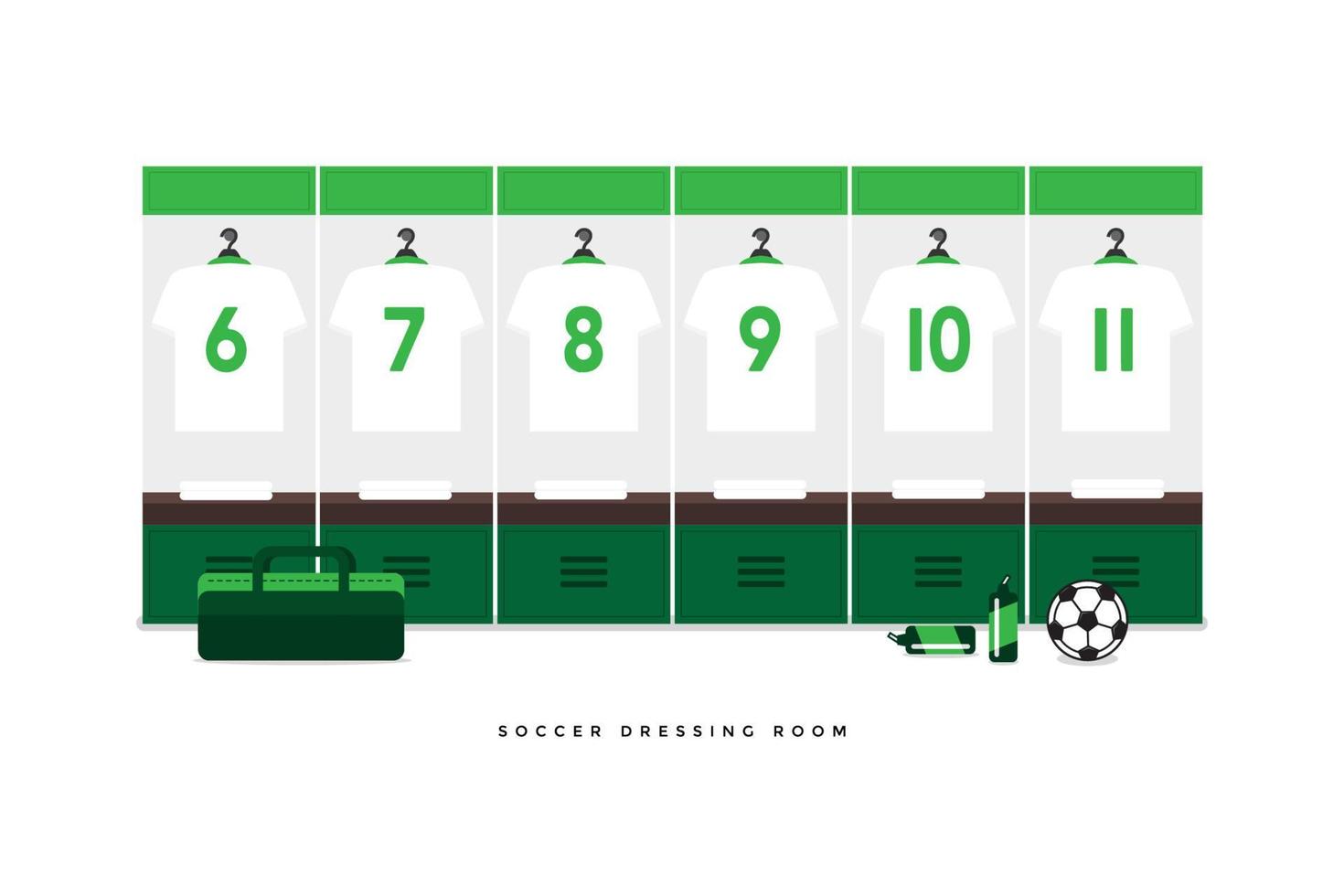 Saudi Arabia Football or soccer team dressing room. vector