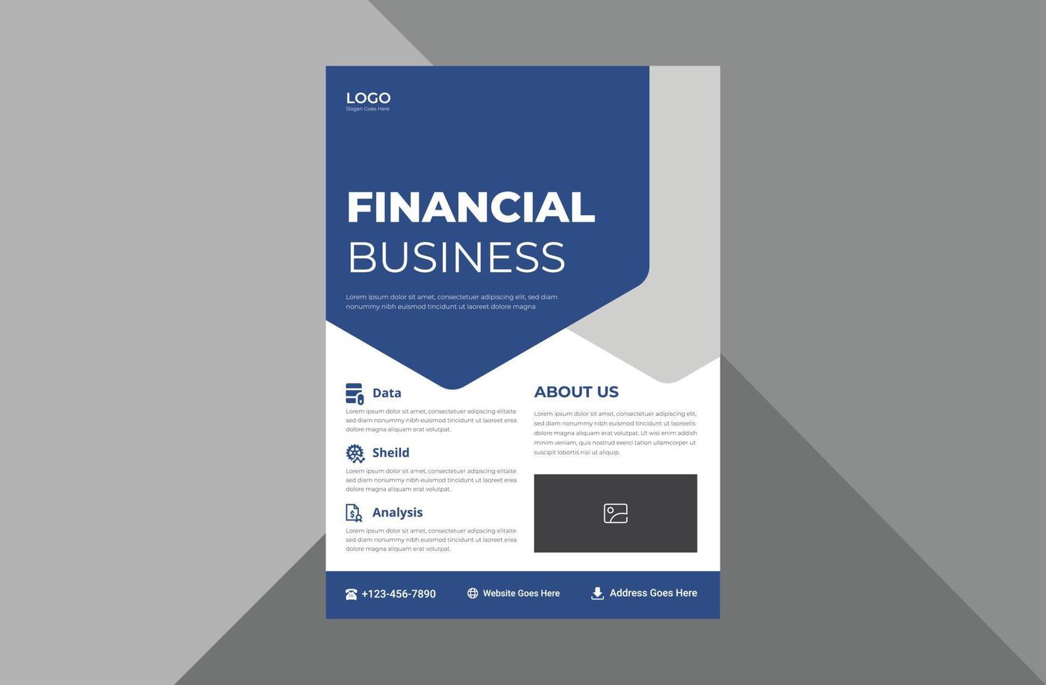 finance and business flyer design. budget management service poster leaflet design. a4 template, brochure design, cover, flyer, poster, print-ready vector