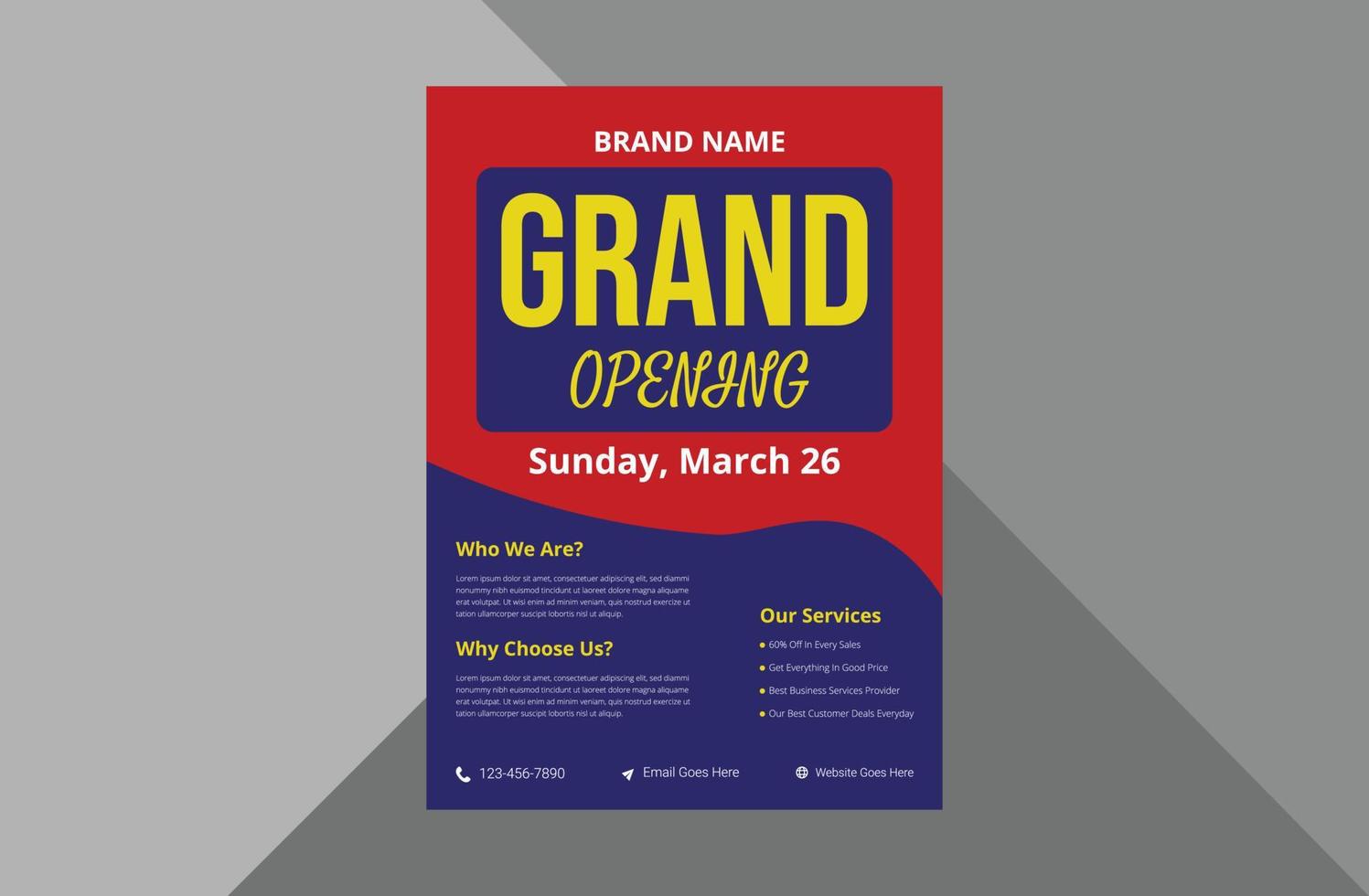 grand opening flyer design template. new shop opening poster With Regard To Grand Opening Flyer Template Free